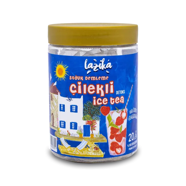 Soğuk Demleme Naneli Çilek Aromalı Soğuk Çay