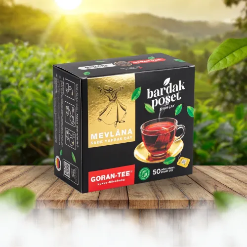 Mevlana Çay Siyah Bardak Poşet 50’li