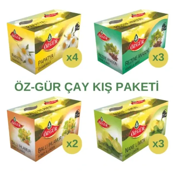ÖZGÜR 20’li Karışık Bitki Meyve Çayları (Fırsat2) – Kış Paketi