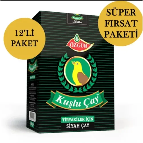 ÖZGÜR Kuşlu Çay 500 Gr x 12 Adet