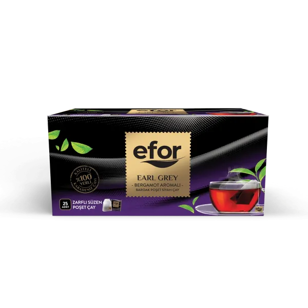 Efor Çay Earl Grey Süzen Poşet Çay (25 adet)
